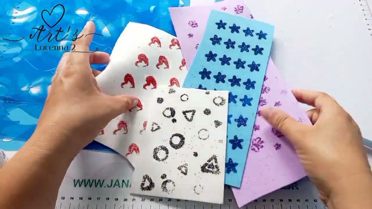 Estampando Eva com stencil