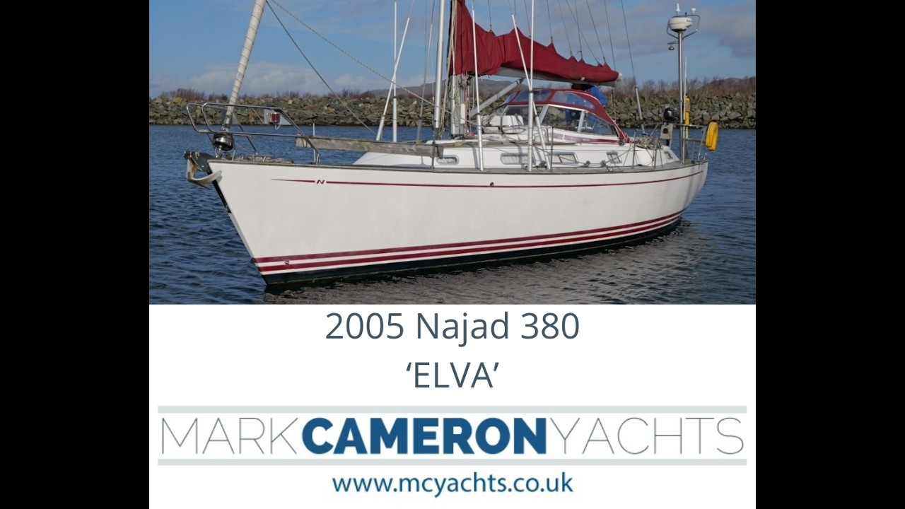 'ELVA' Najad 380 built in 2005, centre cockpit cruising yacht for sale with Mark Cameron Yachts