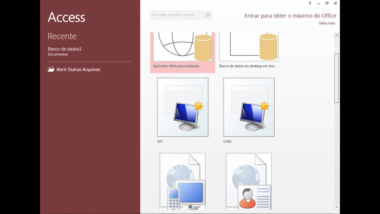 Curso de Access - Aula 01 - Criando Banco de Dados