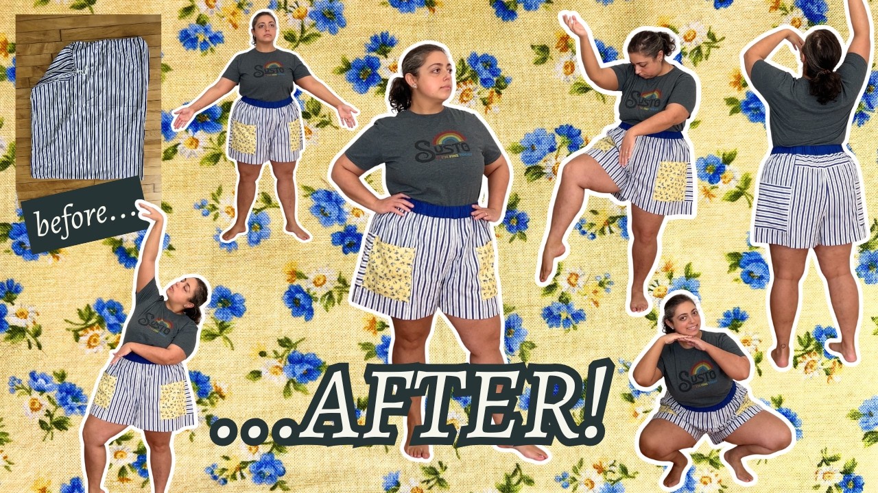 make the weekend chore shorts with me! (out of second hand fabric - duh!)
