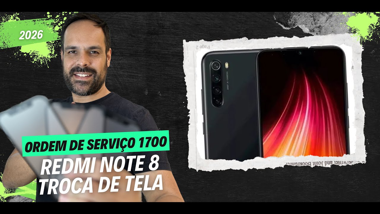 OS 1700  TECHSCREEN - TROCA DE TELA COMPLETA REDMI NOTE 8