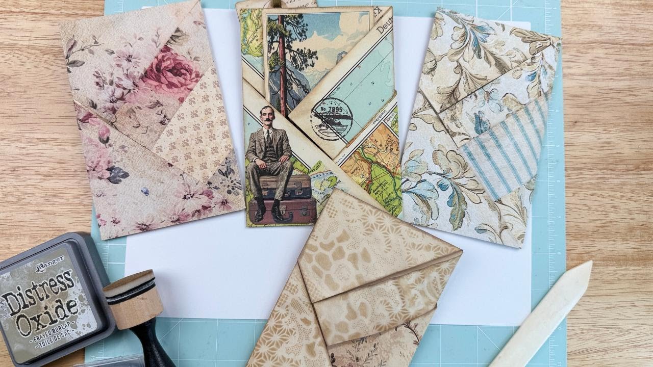 Multi-Pocket Secret Envelope One Page Wonder~Junk Journal, Card Making, and Paper Crafts, Fun & Easy