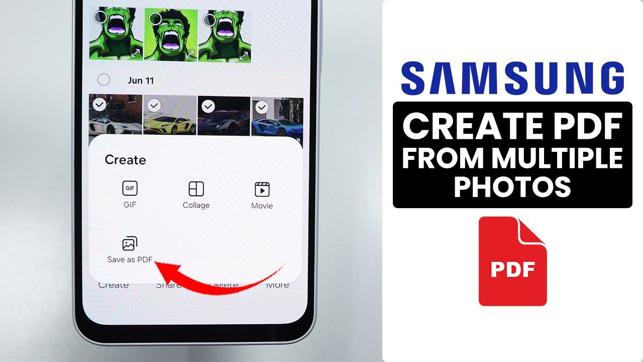 Samsung Phone: How to Create PDF File from Multiple Photos