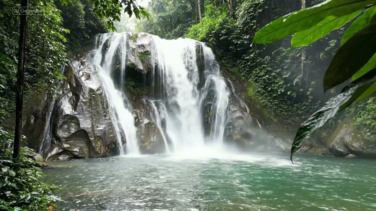 Relaxing Waterfall Sounds for Deep Sleep 1 Hour