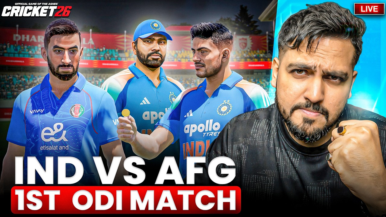 India vs Afghanistan 1st ODI Match At HPCA Cricket Stadium Live🔥| Cricket 26 Live | RtxVivek