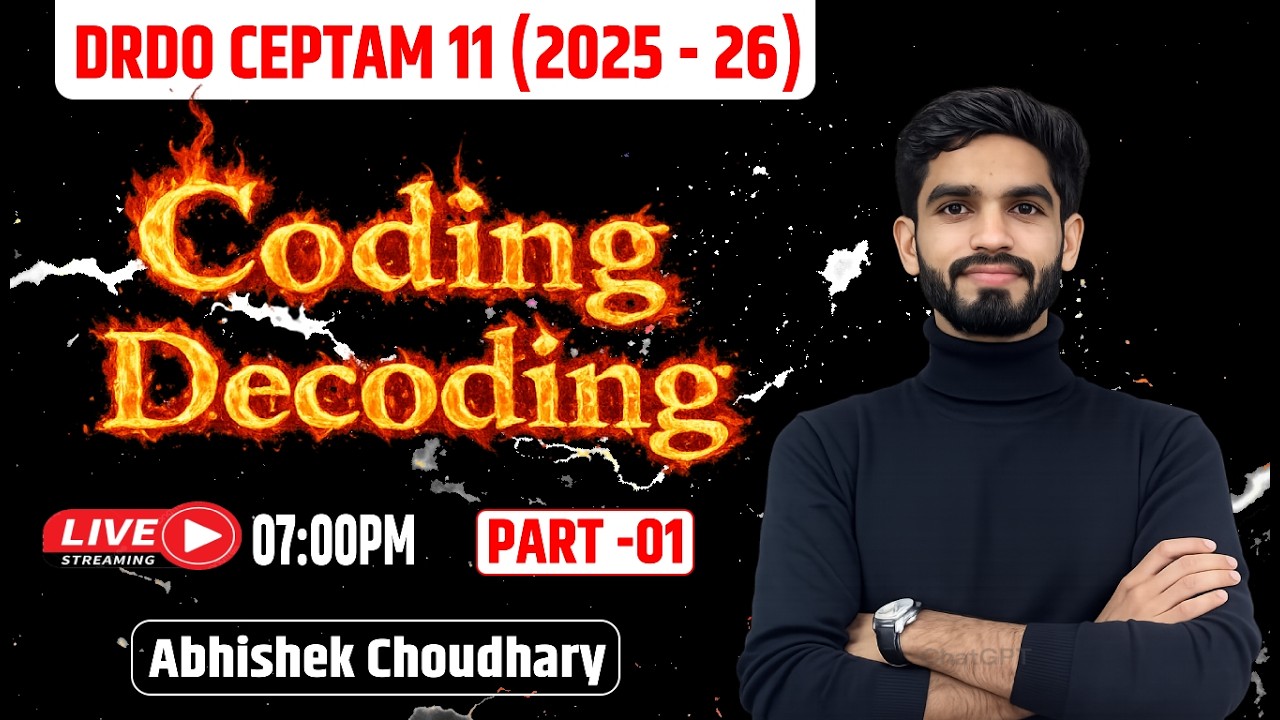 Score 40/40 in Reasoning! 🏆 Day 31 : Coding Decoding | Abhishek Choudhary #drdoceptam11 #rrbje2026