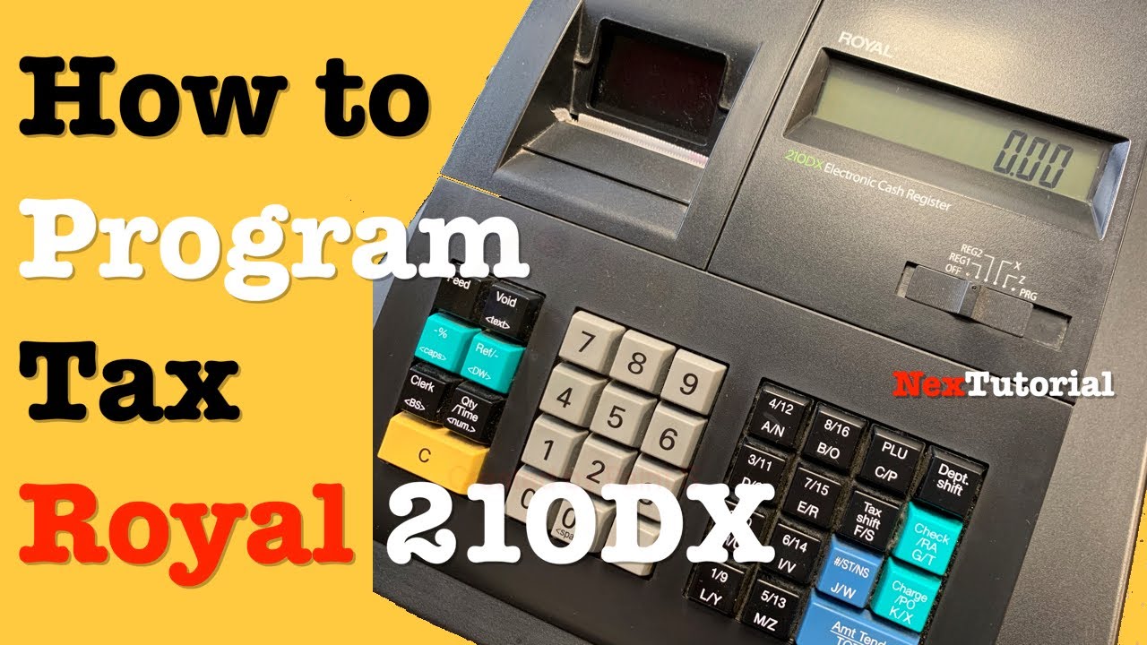 Как запрограммировать налог на модель Royal 210DX | NexTutorial