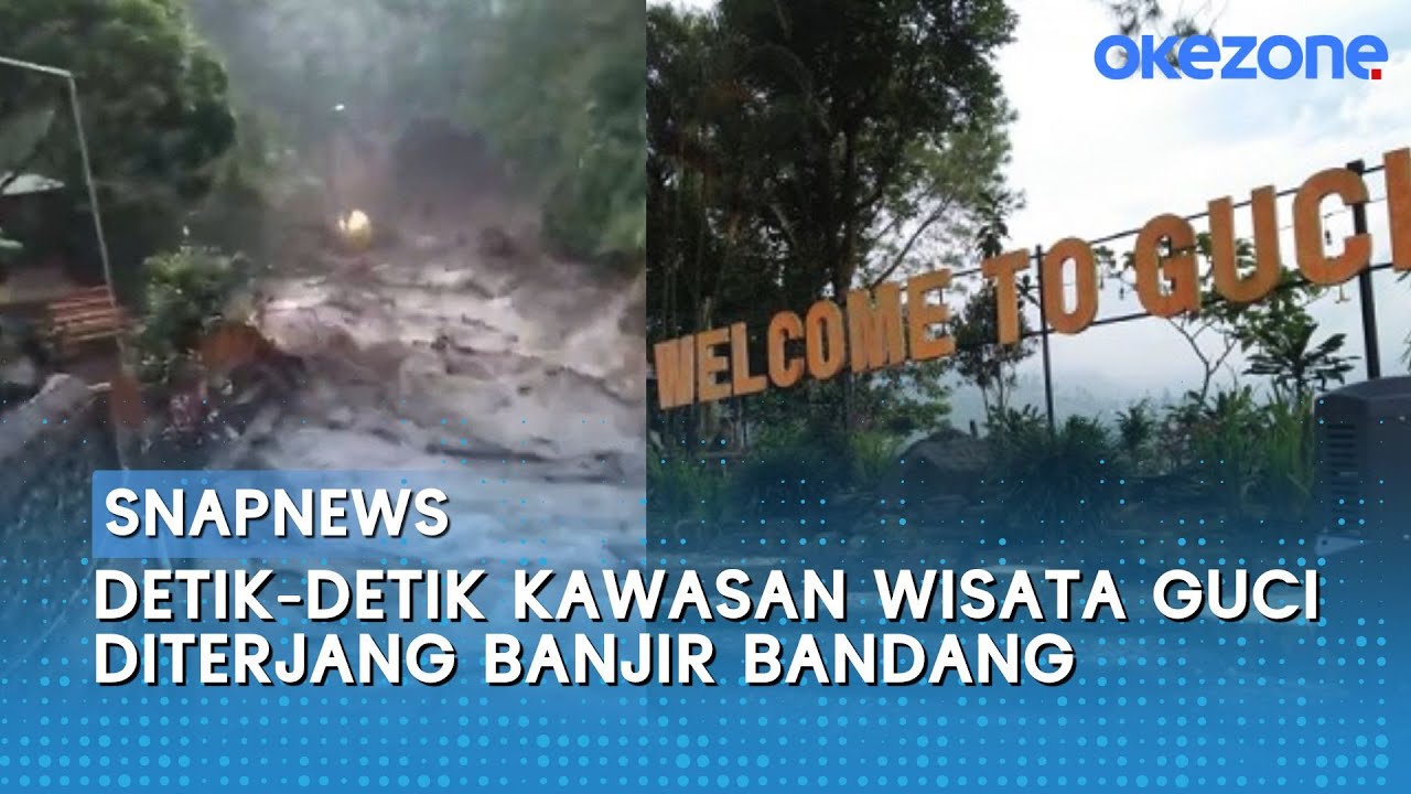 Detik-Detik Kawasan Wisata Guci Diterjang Banjir Bandang