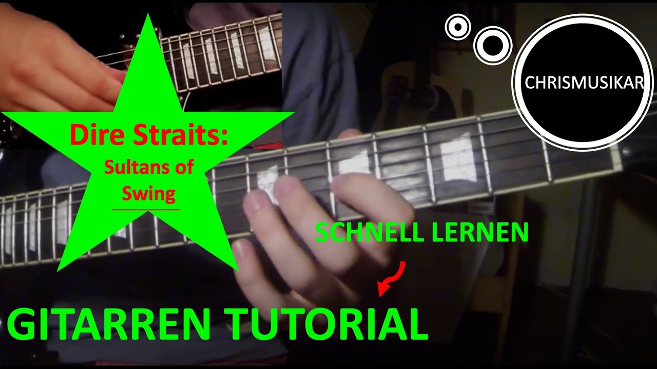 Sultans of Swing - Dire Straits #1of3 (Guitar lesson GERMAN) How to play