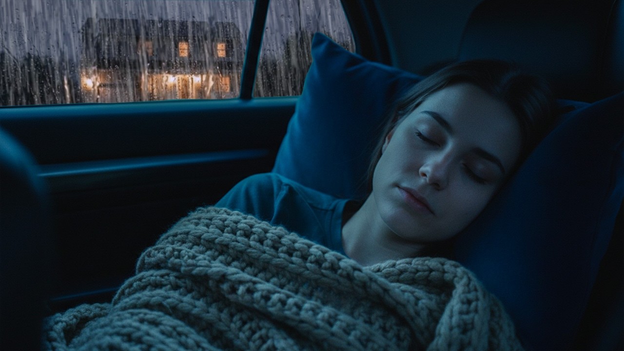 Deep Sleep Therapy 💤 Ultimate Calm 🌧️ Cozy Car Interior & Stormy Night Sounds