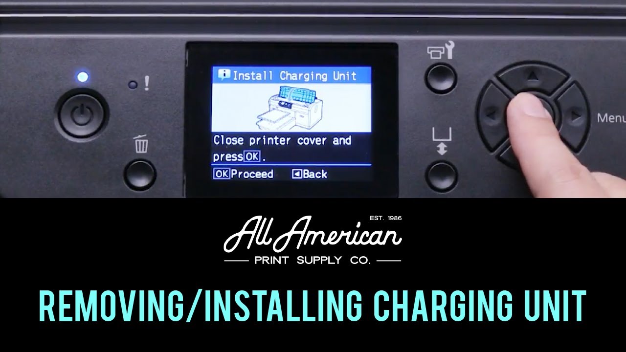Epson SureColor F2100 Removing & Installing the Charging Unit | AA Print Supply