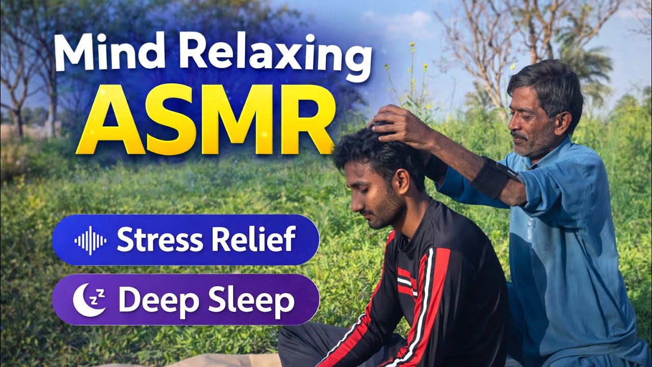 ASMR Head Massage for Deep Sleep & Mind Relaxation | Stress Relief Session 