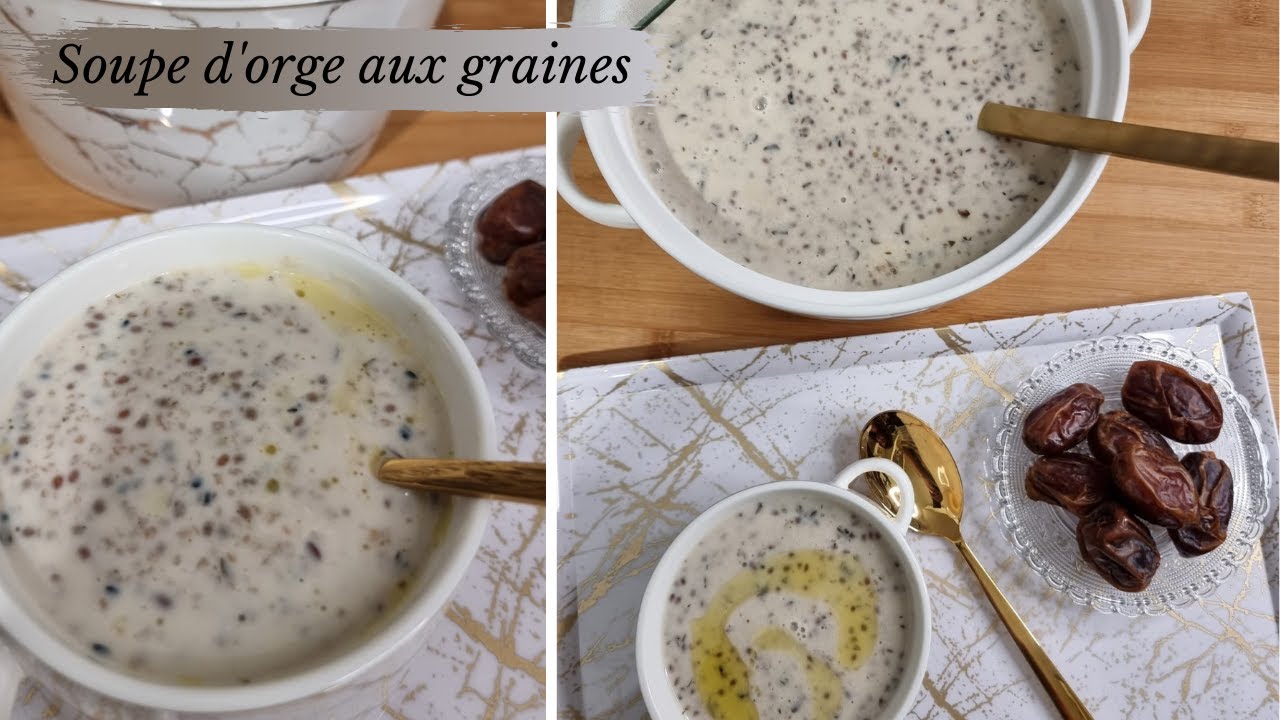 Soupe d'orge aux graines pour faire le plein d'énergie💪
