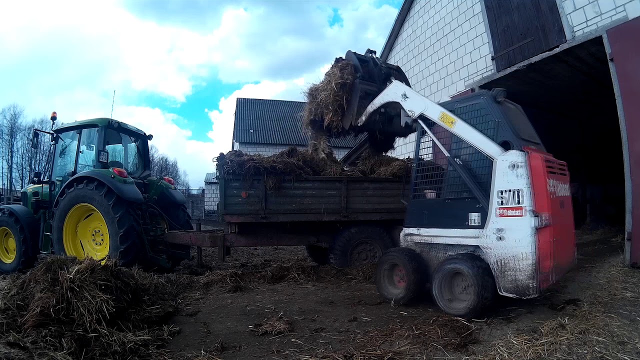 Wywożenie Obornika 2020 John Deere 6330 BobCat s70
