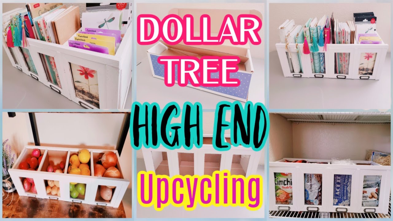 DIY DOLLAR TREE HIGH-END MULTIPURPOSE ORGANIZER - UPCYCLING - CRAFT PANTRY VEGGIE ORGANIZATION
