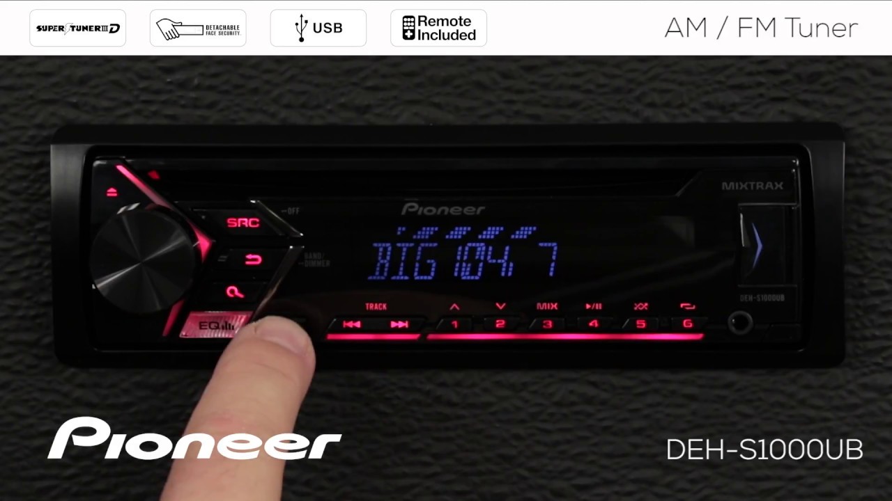 How To - DEH-S1000UB - AM/FM Radio Tuner