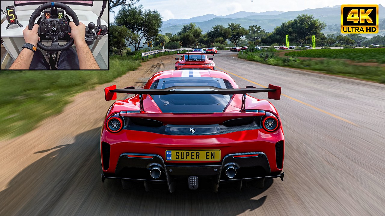Ferrari 488 Pista VS Porsche 911 GT3 RS - Forza Horizon 5 | Logitech G923 Steering Wheel