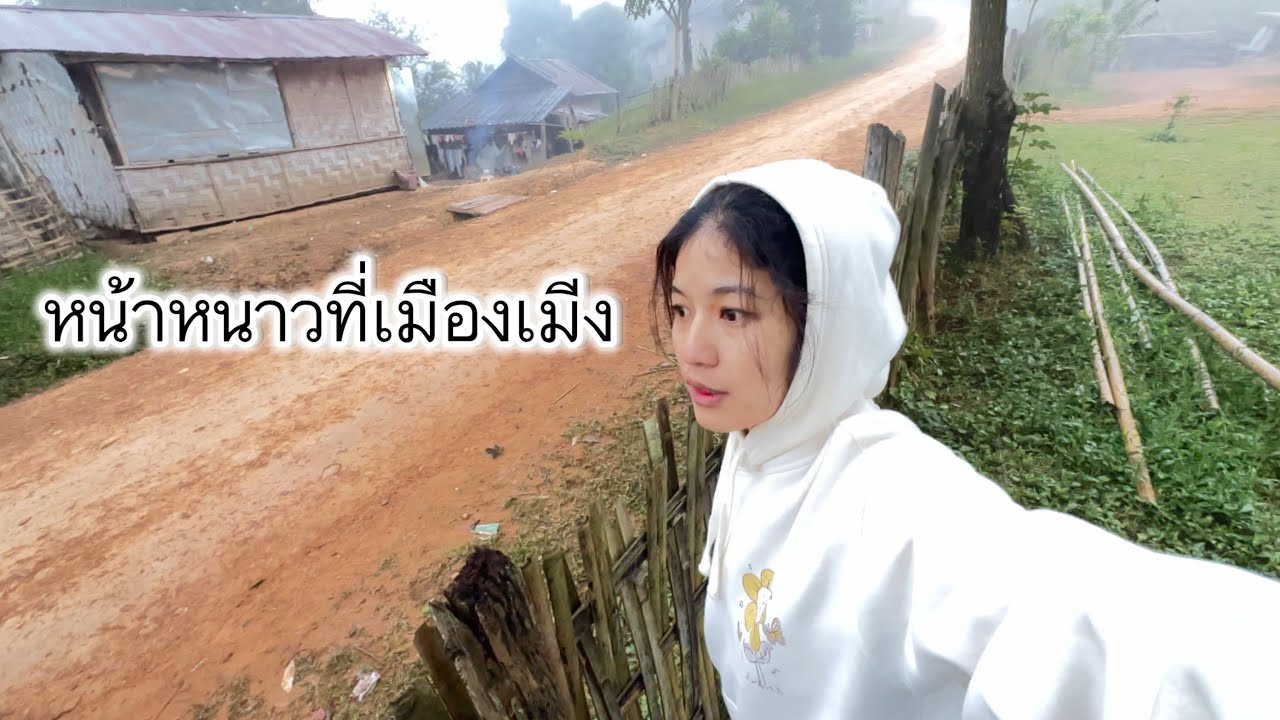 หนาวมากเลยค่ะตื่นเช้ามานี้ไม่เห็นอะไรเลยที่เมืองเมีงภาคเหนือลาวบ้านอาข่าค่ะ😵 #มีโต๋อาข่าลาว🇱🇦