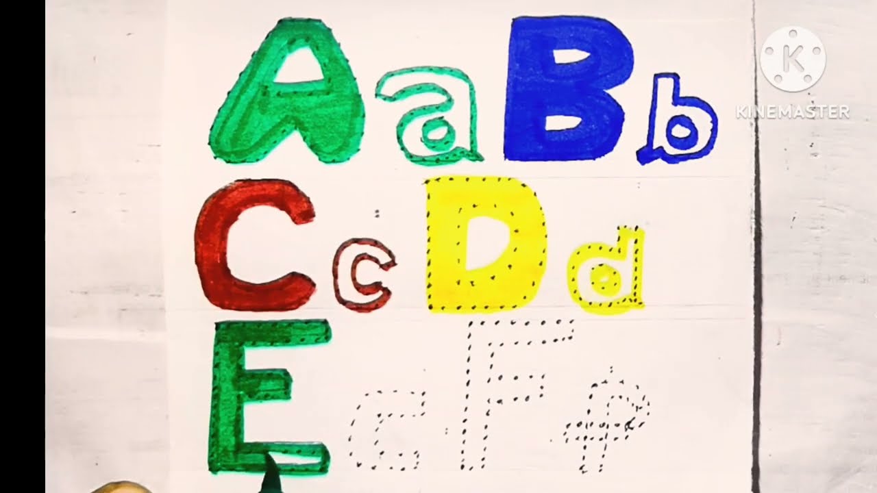 ABCD tracing for kids ll ABC ALPHABET TRACING AND Coloring ABCD Alphabet 