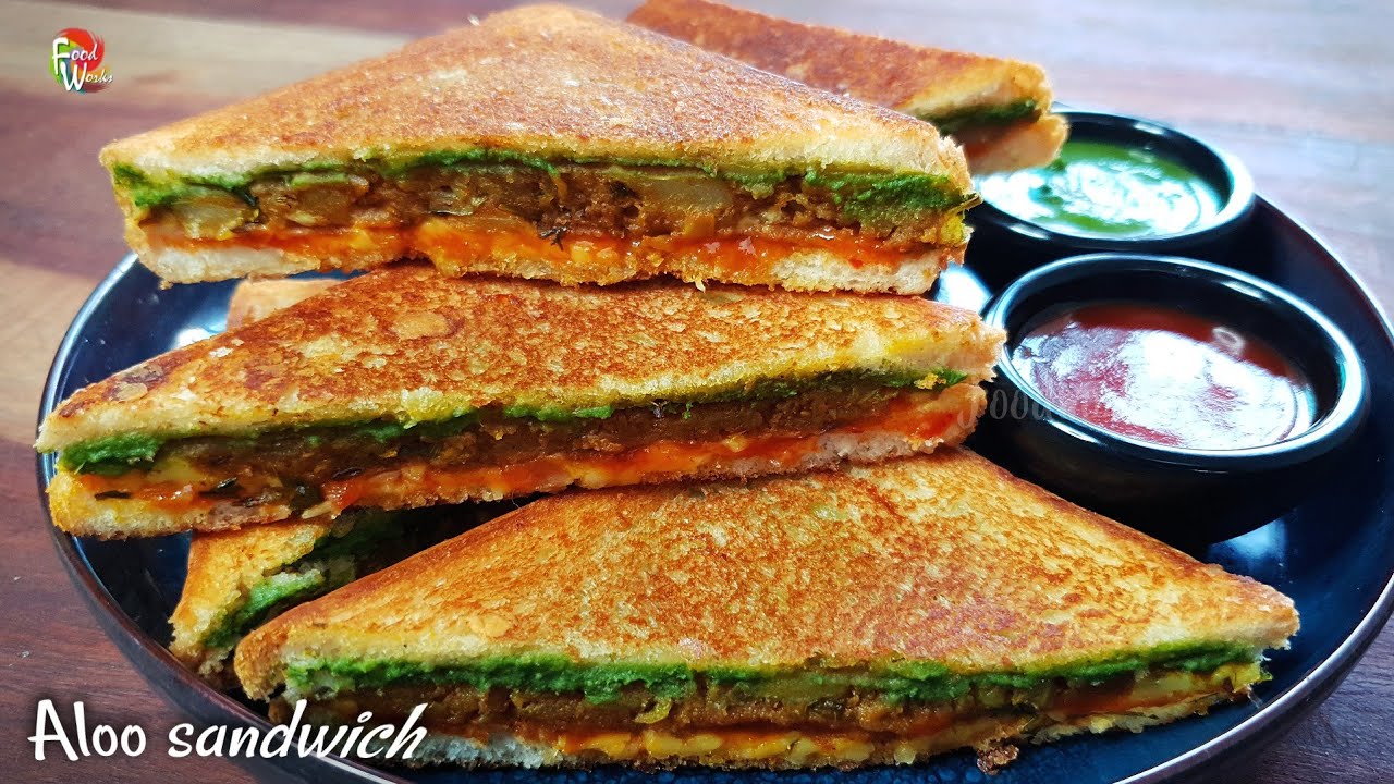 Spicy aloo cheese sandwich| Masala sandwich recipe | Potato toast | Grilled aloo sandwich| Foodworks