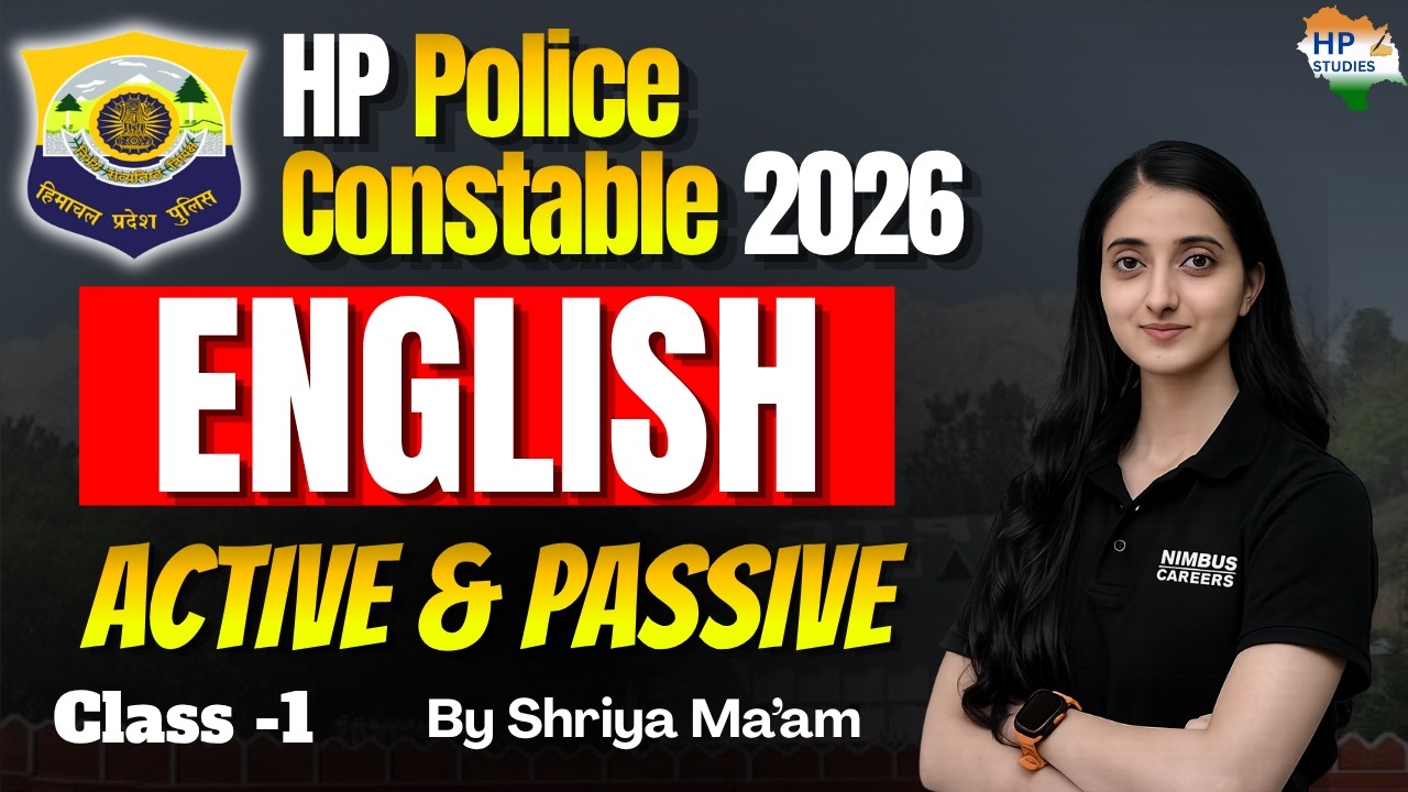 HP Police Constable Recruitment 2026 | ENGLISH (Class-1) | Active & Passive #hppolice