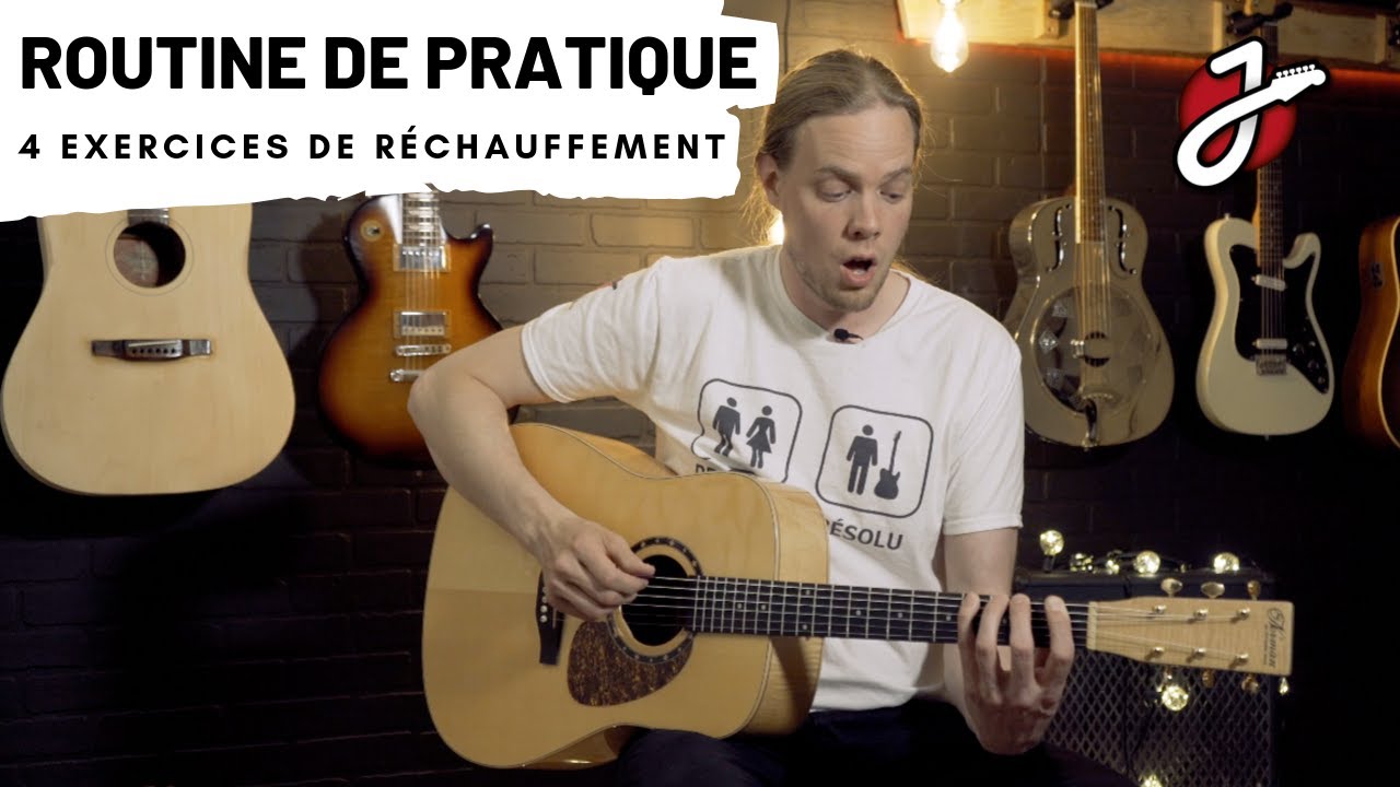 ROUTINE DE PRATIQUE POUR GUITARISTES - Mes 4 meilleurs exercices de réchauffement!