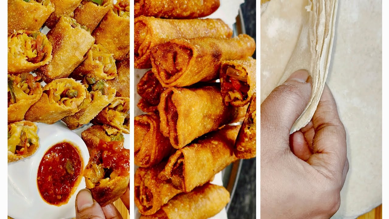 कौन कहता है स्प्रिंग रोल शीट आटे की नहीं बनती | street style spring roll वो भी आटे से बने |