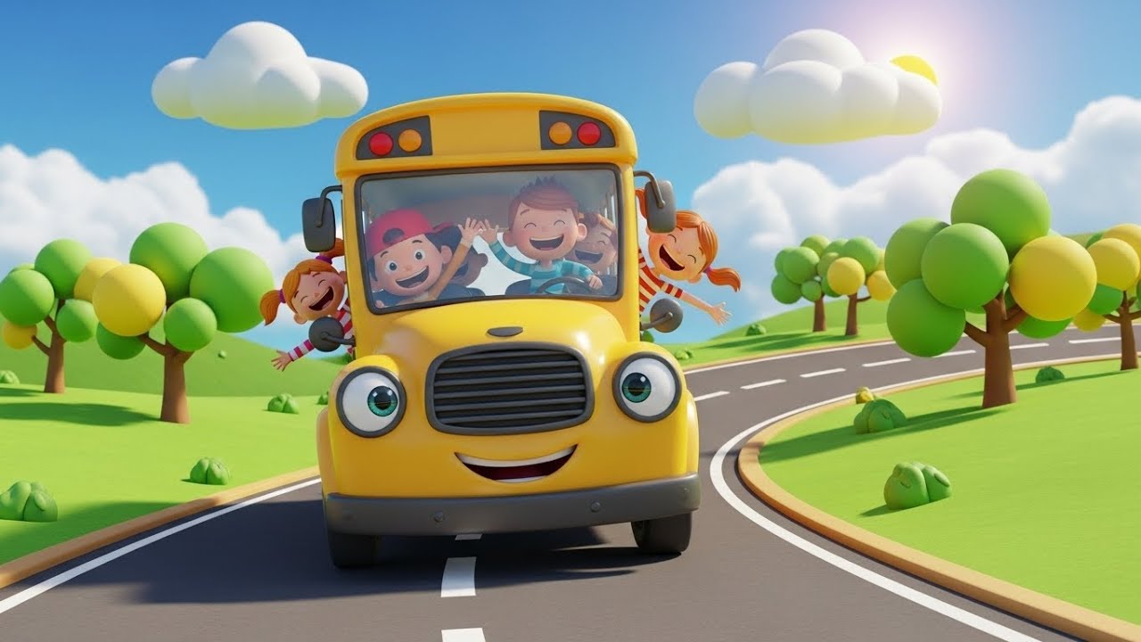 Wheels on the Bus 🚍 | Kids Nursery Rhymes | Fun Song for Toddlers