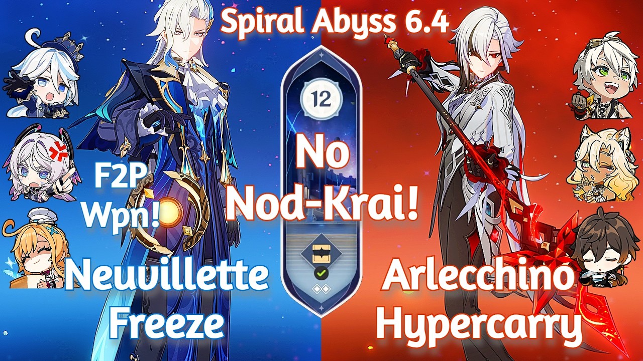 C0 Neuvillette Freeze x C0 Arlecchino Hypercarry - NEW Spiral Abyss 6.4 | Genshin Impact