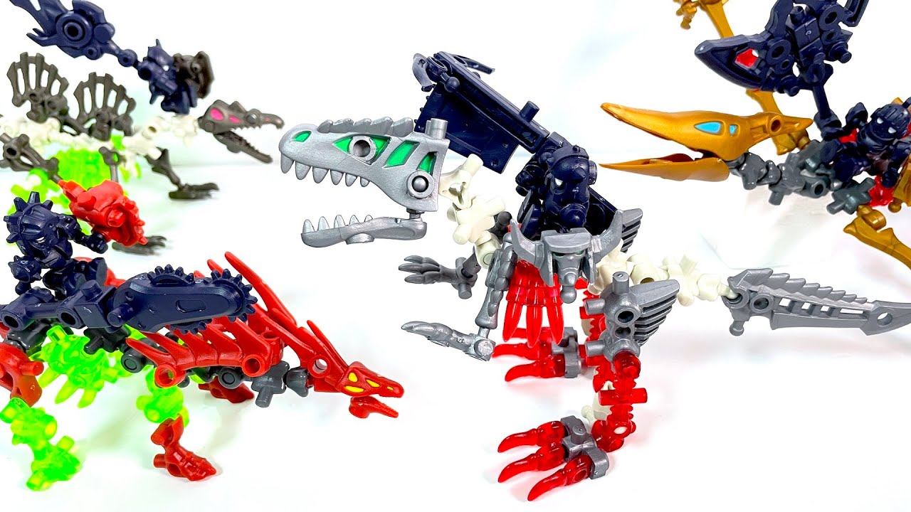 第10弾 ほねほねザウルス ブロックス 2023 全４種 開封 組立 Dinosaur Figure Transformation 恐竜 食玩 Japanese candy toys