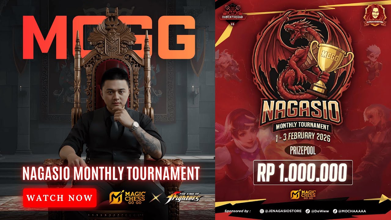 🔴 FREE NAGASIO MONTHLY TOURNAMENT - LIVE MAGIC CHESS GO GO! #magicchessgogo #mcggidcreator