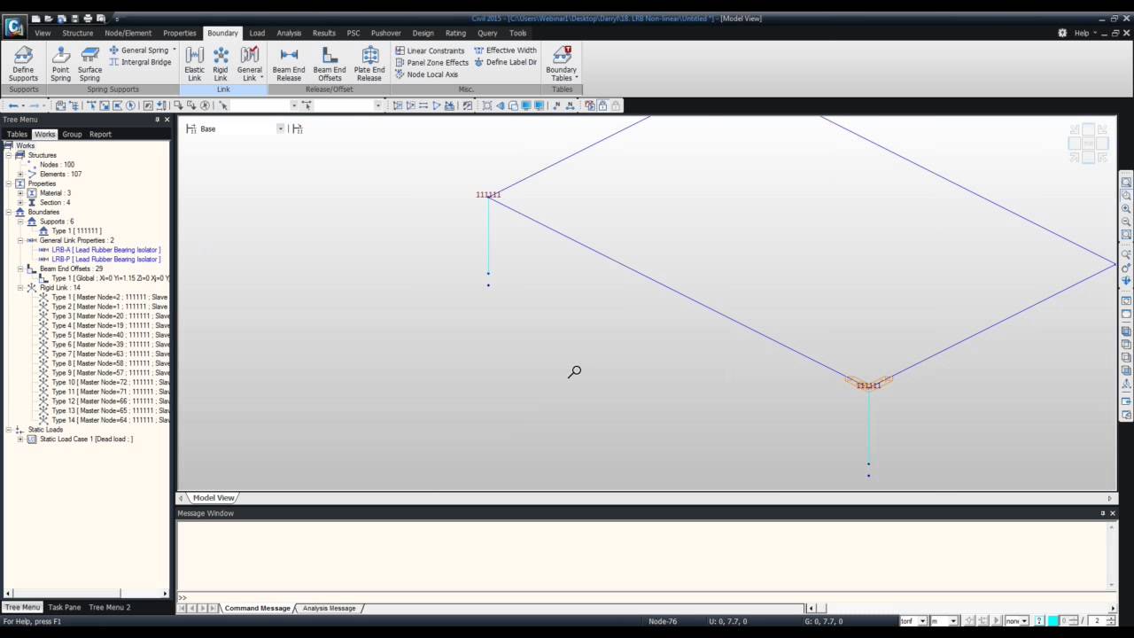 Nonlinear Time History Analysis of Bridges with Seismic Isolators