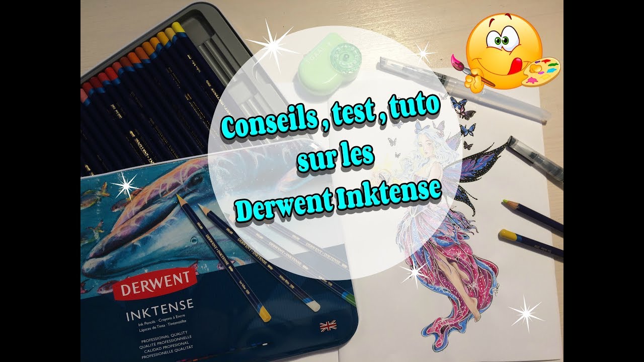 Tuto et présentation * Derwent Inktense * coloriage adulte