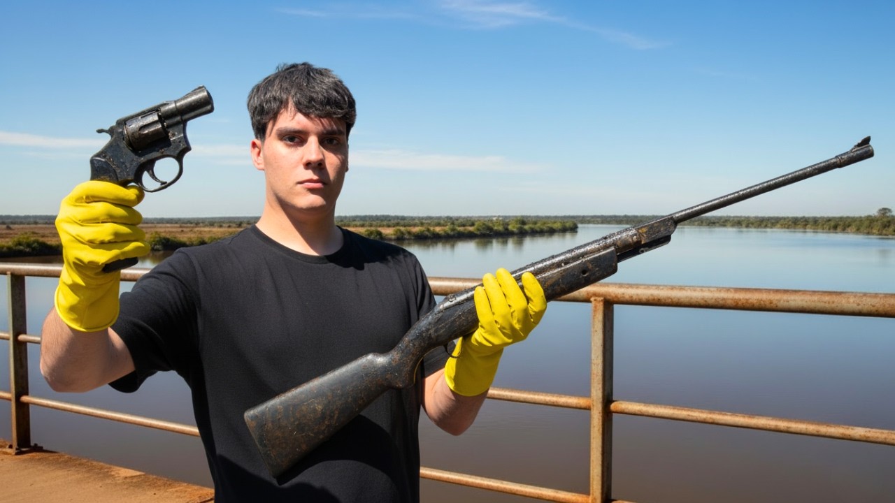 PESCAMOS ARMAS de CRÍMENES en el FONDO del RÍO