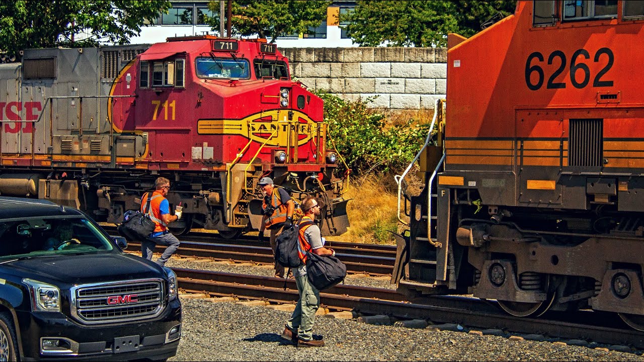 BNSF and Amtrak Trains Along the Bellingham Subdivision