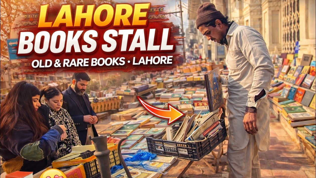 Lahore Books Stall || Rare & Old Books Street Market  | Lahore Vlog