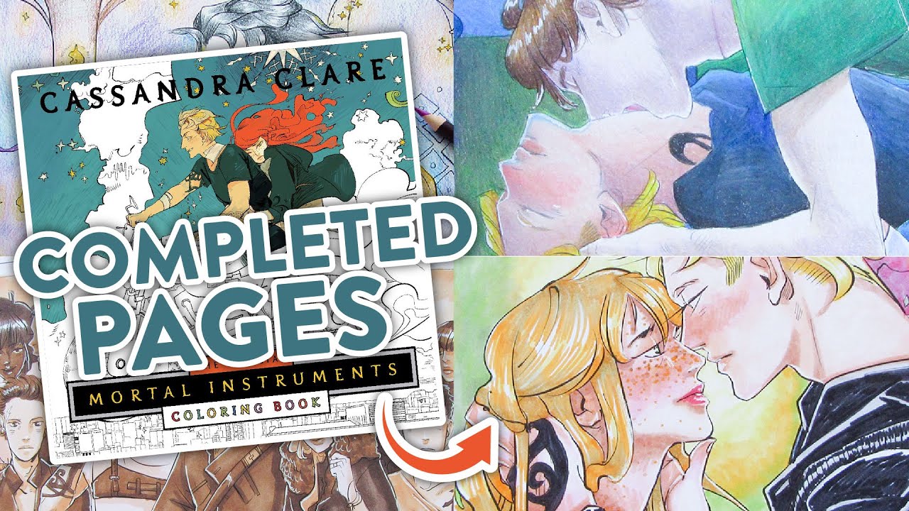 The Mortal Instruments Coloring Book Completed Pages Tour | Coloring Book Flip Through