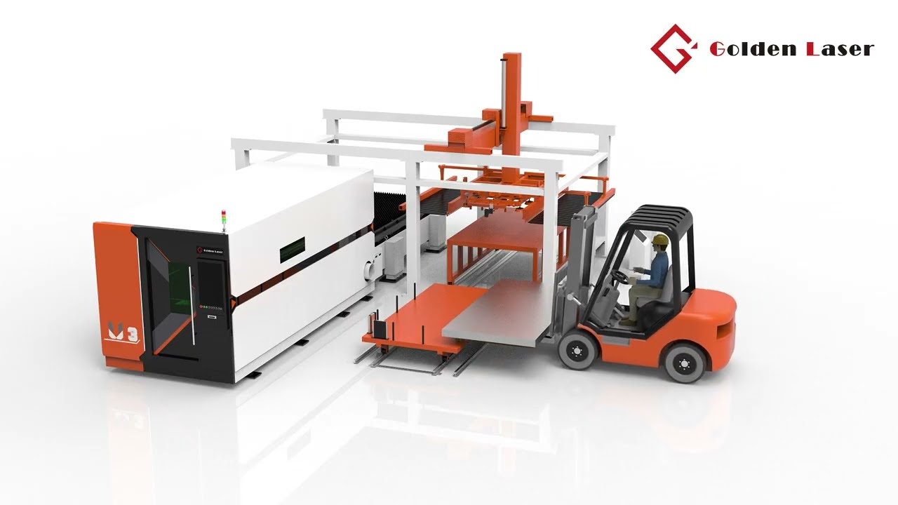 Highly Flexible Loading and Unloading Automation Solution for Sheet Metal Processing | Golden Laser