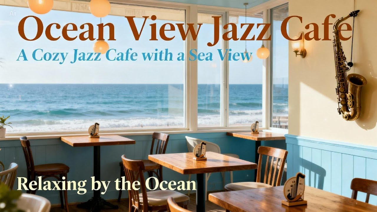 오션뷰 재즈 카페 ☕🌊 바다 보며 듣는 감미로운 재즈 음악 | Ocean View Jazz Cafe