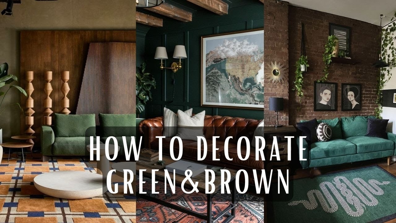 100 Green&Brown Living Room Decoration Ideas. Color Combo for Living Room Design.