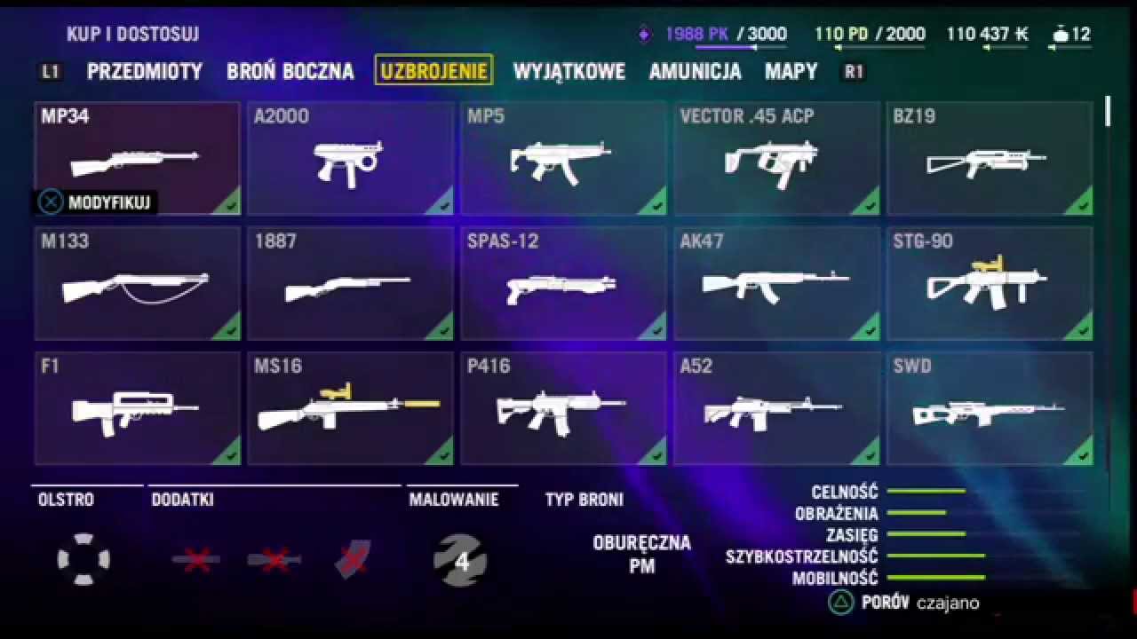 Zbrojownia #4 Far Cry 4-  All weapons, accessories etc.