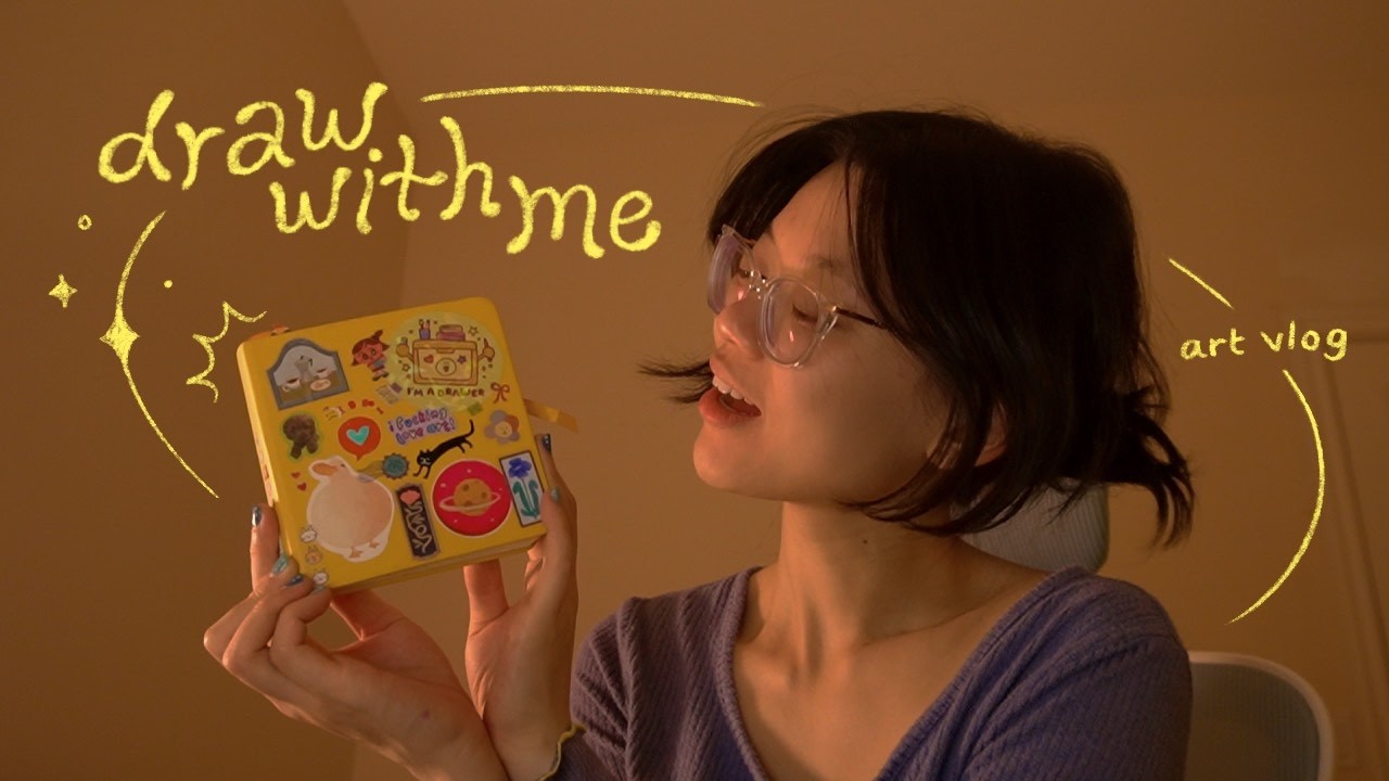 artsy sleepover vlog + finishing my sketchbook