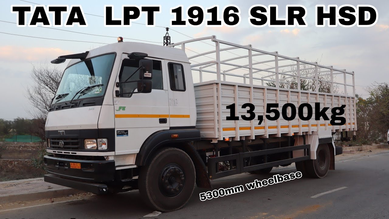 TATA LPT 1916 SLEEPER CABIN HSD WHITE COLOUR 160hp engine 13.5ton payload truck #tata #truck #review