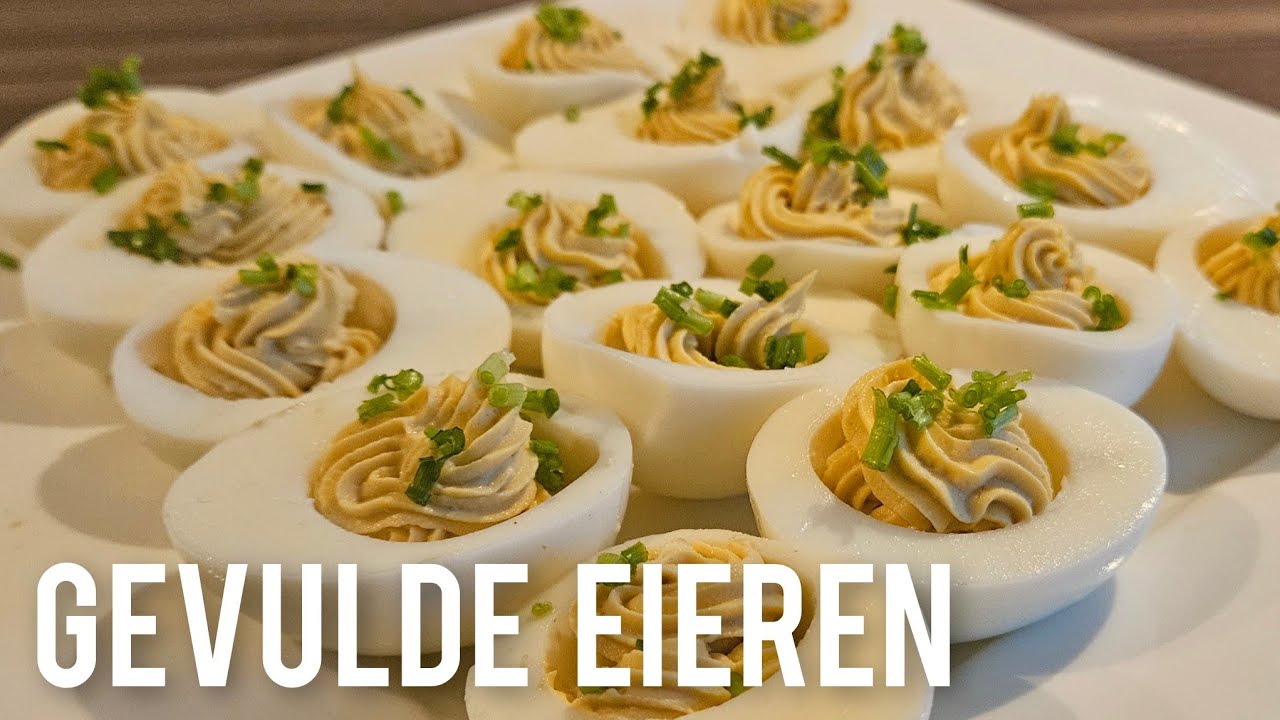Gevulde eieren maken Kerstdagen recept|making deviled eggs Christmas recipe|