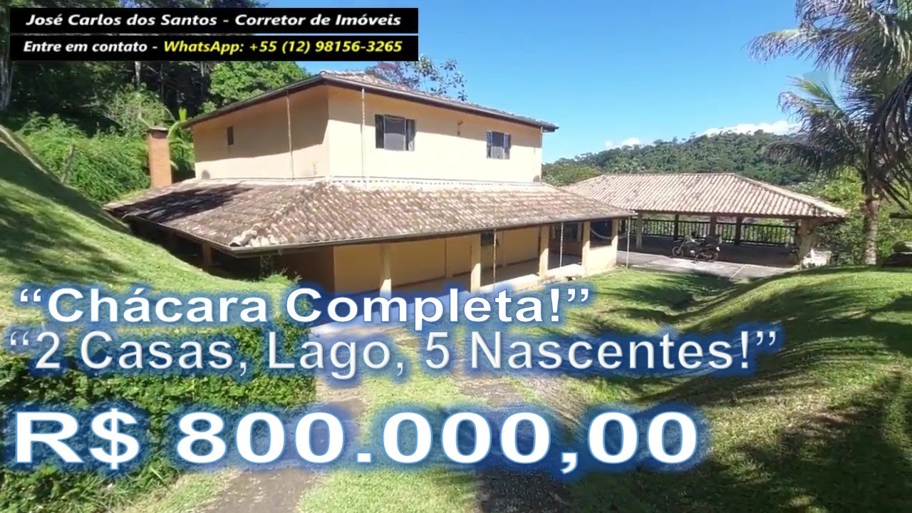 “Paraíso das Águas – Chácara com Piscina, Lago, 5 Nascentes e Duas Casas!” - MONTEIRO LOBATO/SP