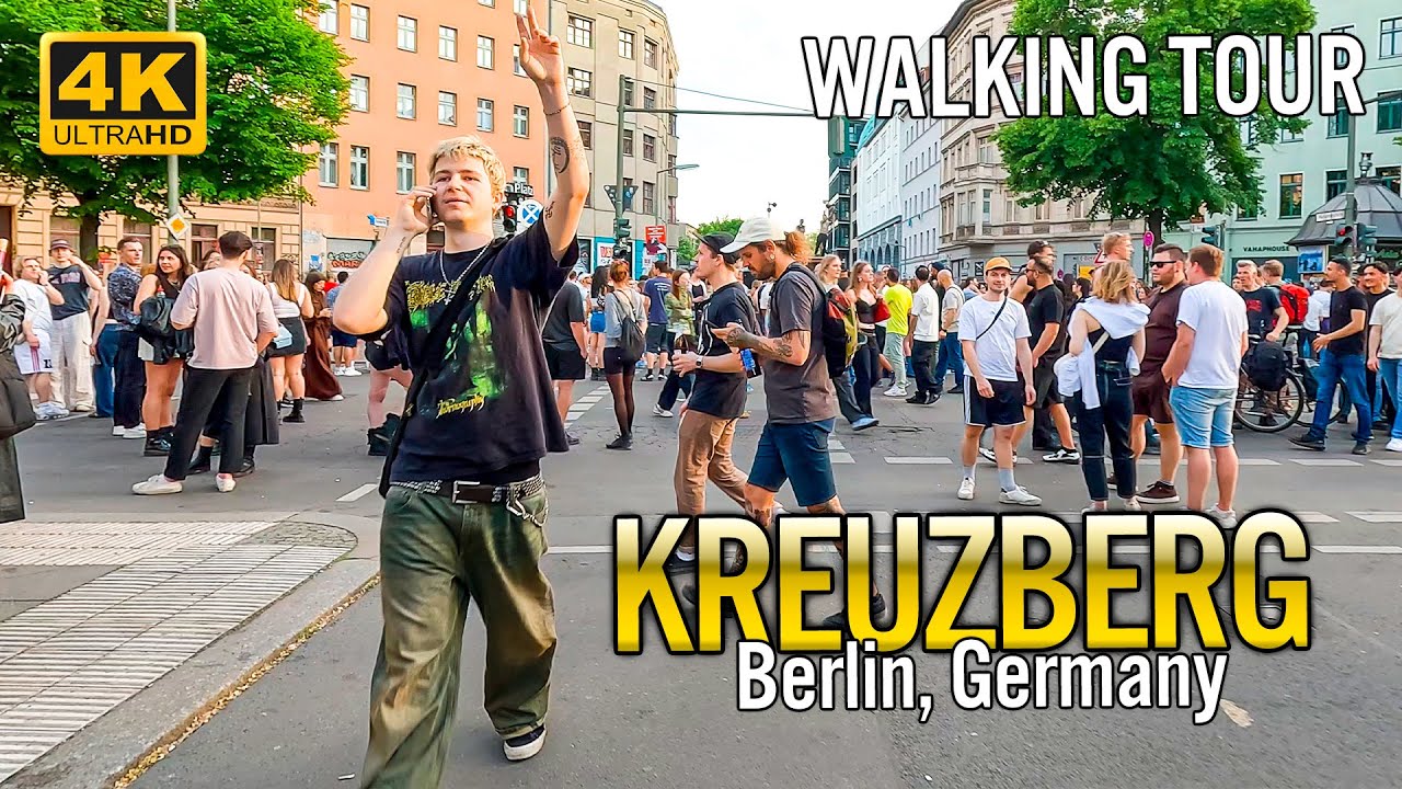 May Day! Kreuzberg, Berlin - Party people on the streets (Myfest)! Germany 4K Walking Virtual Tour