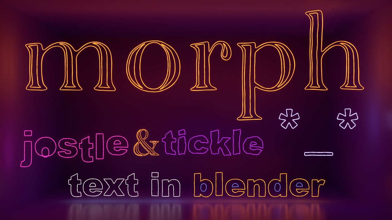 make your words wiggle, morph & dance with geometry nodes in blender