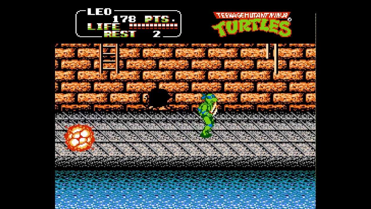 Teenage Mutant Ninja Turtles II Walkthrough/Gameplay NES HD 1080p