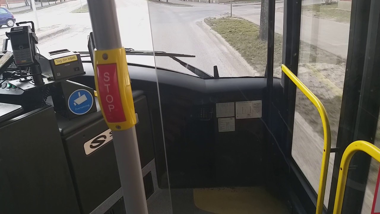 Bus ride line 12 from Smedjegatan to Lundagatan in Västerås, Sweden