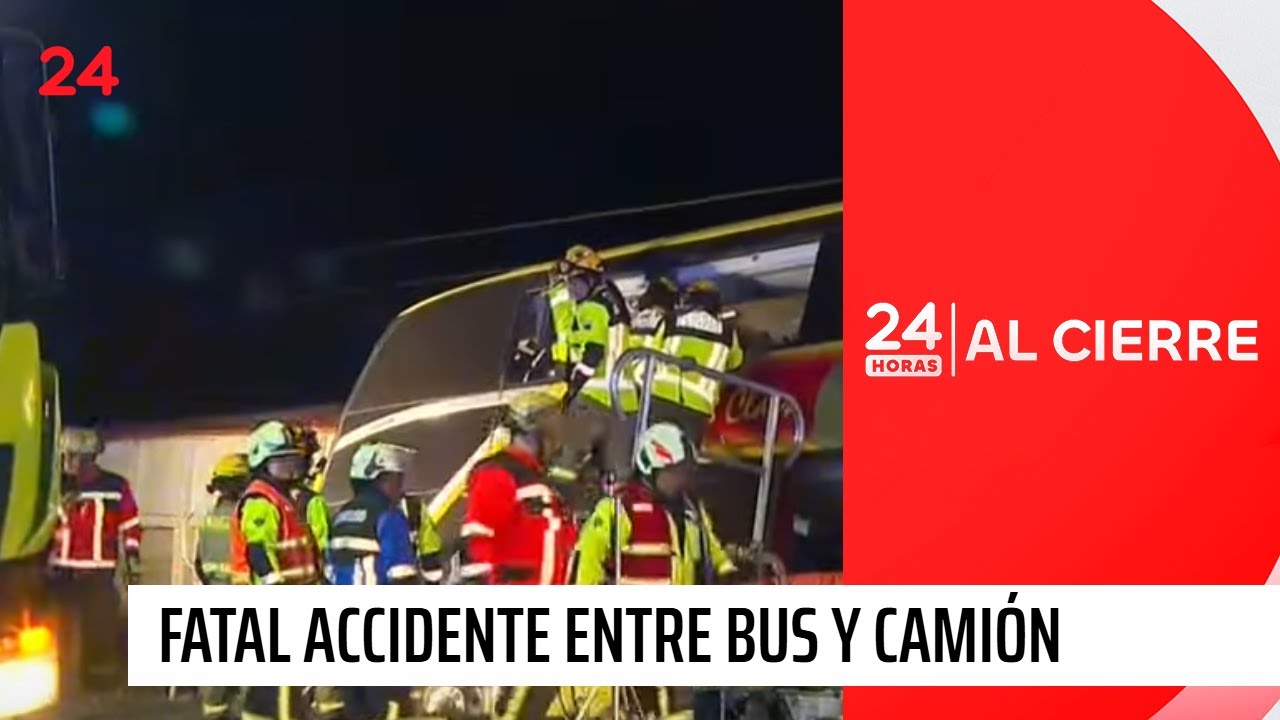 Fatal accidente de tránsito ocurrió entre bus y camión en La Araucanía | 24 Horas TVN Chile